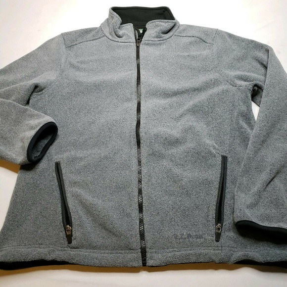 L.L. Bean Polartec Womens Gray Zip Up Fleece - Picture 2 of 8